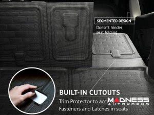 Rivian R1S Cargo Liner - Seat Back Protector - Black by 3D MAXpider